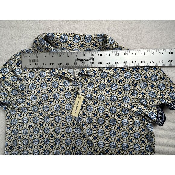 Max Studio Womens Short Sleeve Geometric Print Shift Dress Large Stretch New $98 - Picture 7 of 9